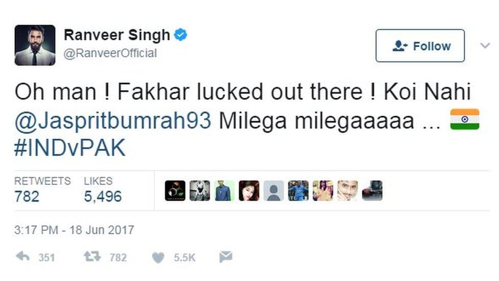 Oh man ! Fakhar lucked out there ! Koi Nahi @Jaspritbumrah93 Milega milegaaaaa ... 🇮🇳 #INDvPAK