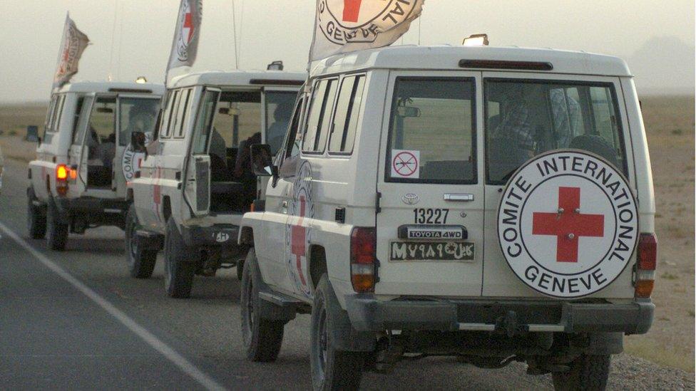 Vehicles belonging to the International Committee of the Red Cross (ICRC) in Afghanistan, 30 August 2007