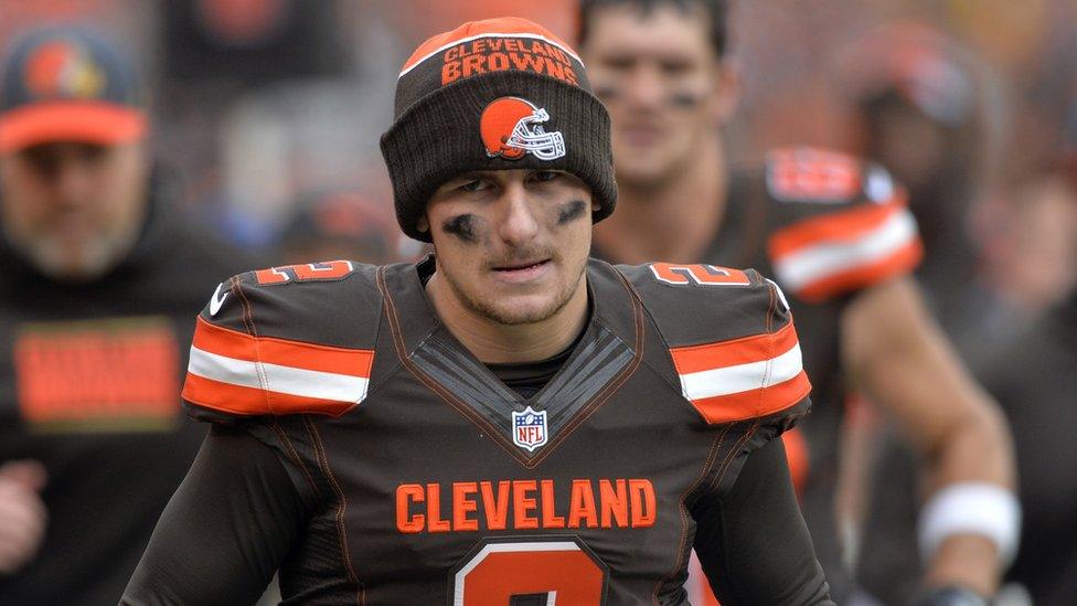 Cleveland Browns quarterback Johnny Manziel during a 2015 game