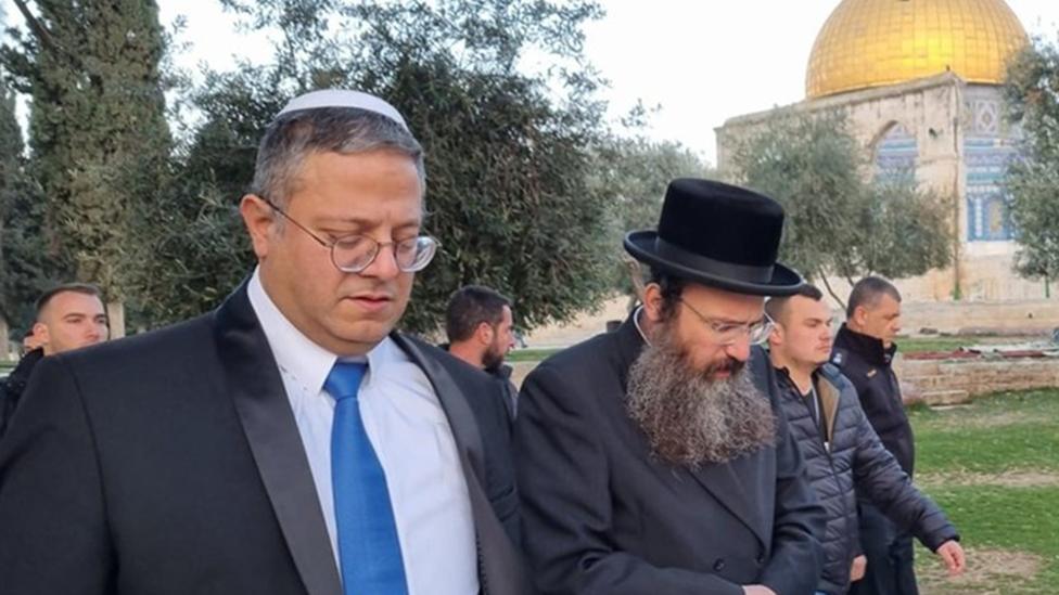 Itamar Ben-Gvir at Temple Mount/Haram al-Sharif