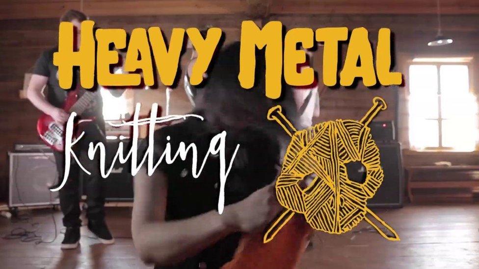 logo for Heavy Metal Knitting