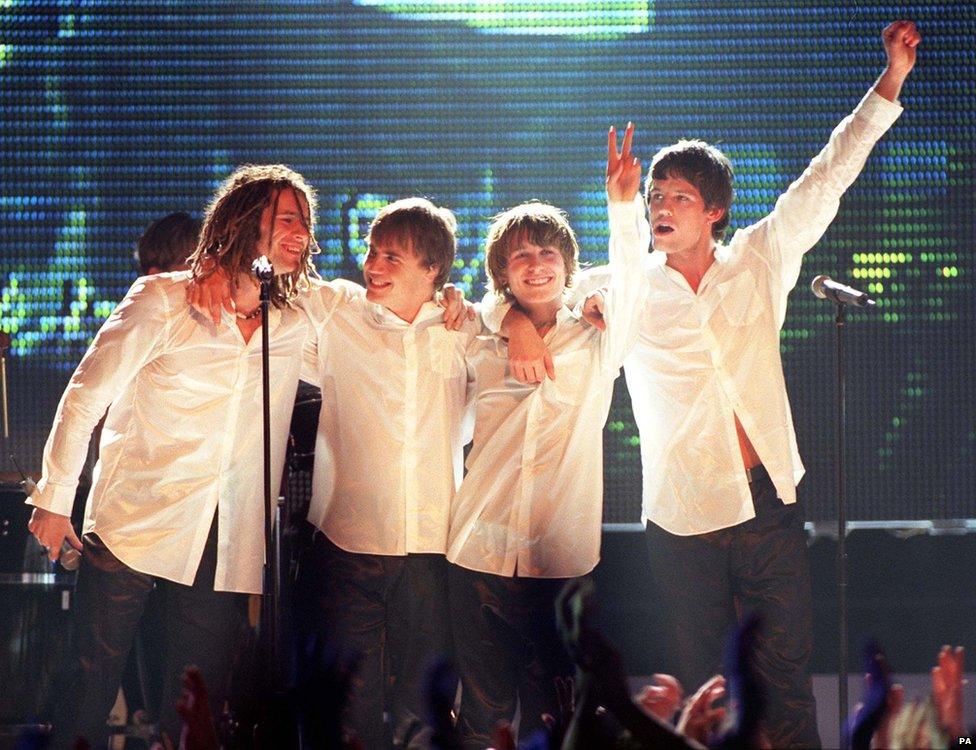 Take That performing without Robbie Williams