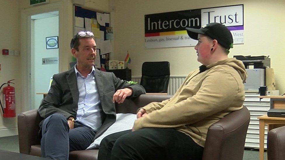 Andy Hunt and James Scott at an Intercom Trust office