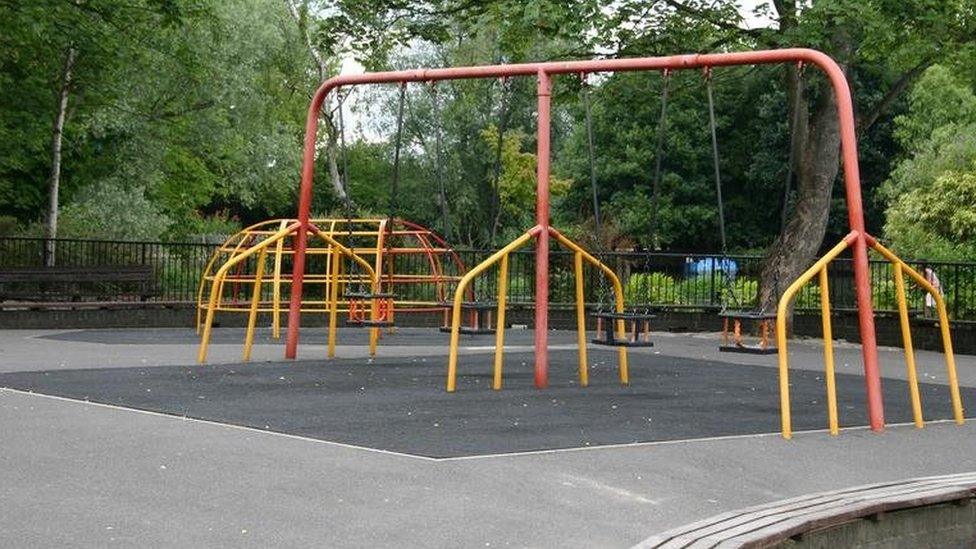 Swings in a playground