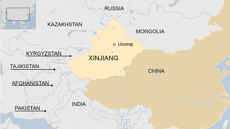 map of Xinjiang