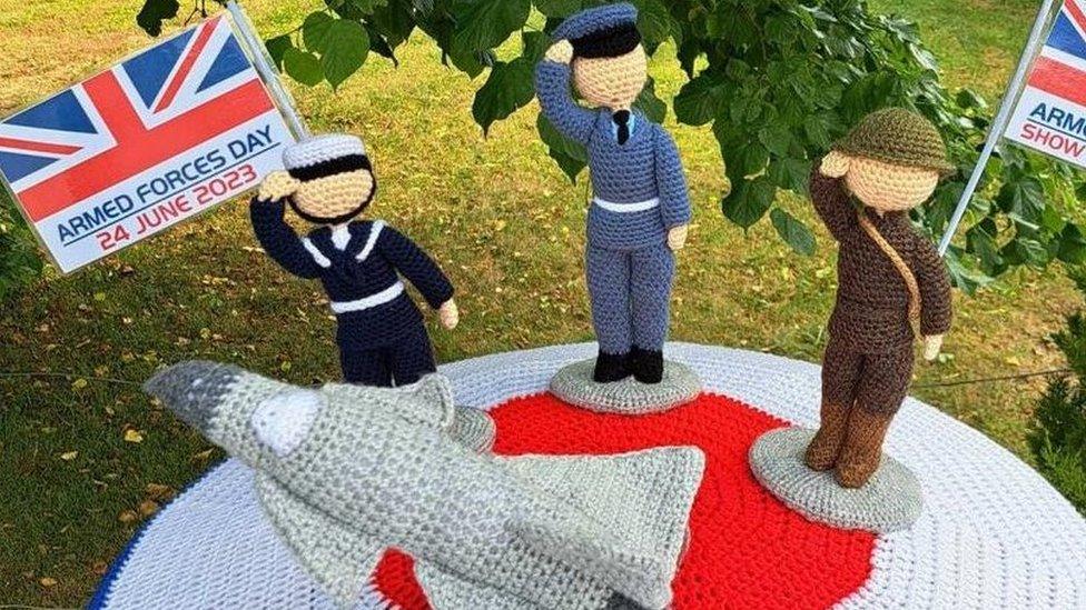 Post box topper for Armed Forces Day