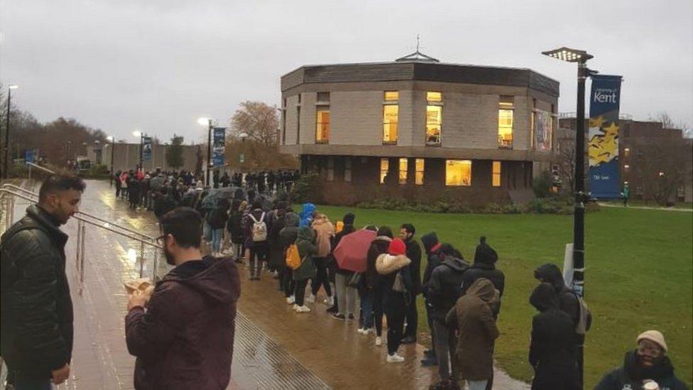 The polling station on campus