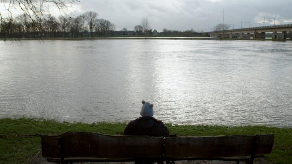 Aurelia Brouwers visits a lake near her home