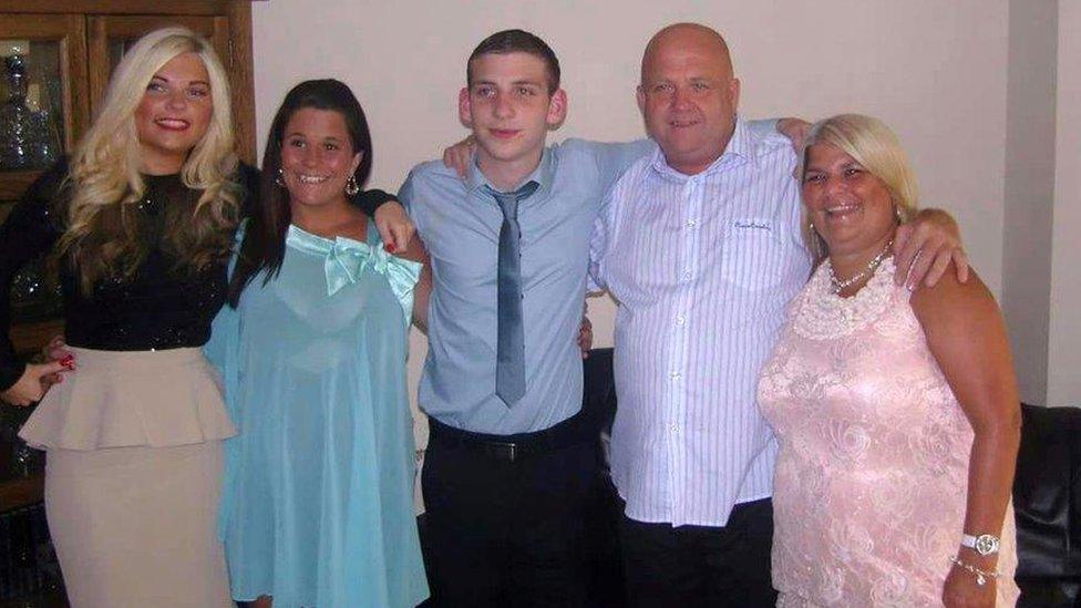 Jack Taylor (c) with family.