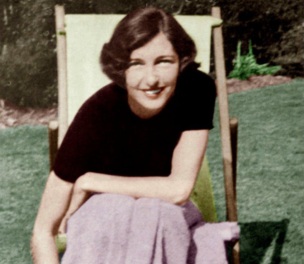 Christine Granville sitting in a deck chair