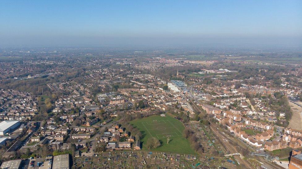 Aerial view of Wokingham