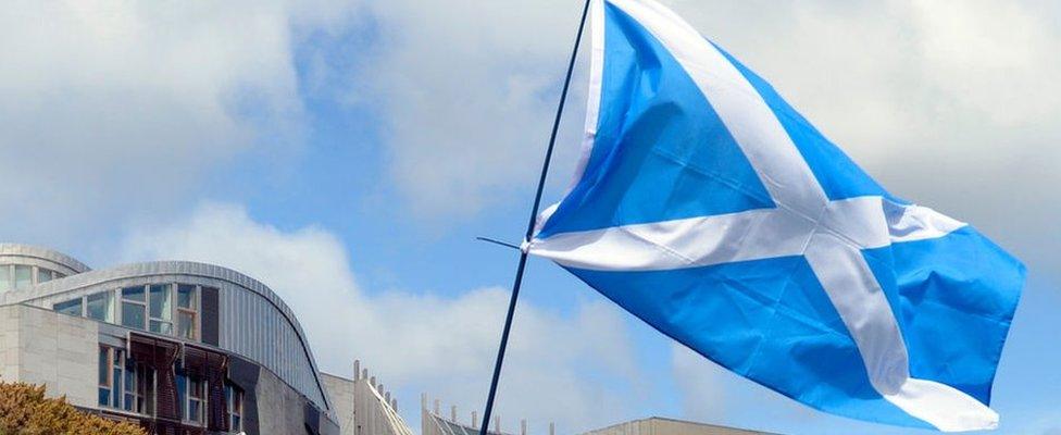 Saltire at Holyrood