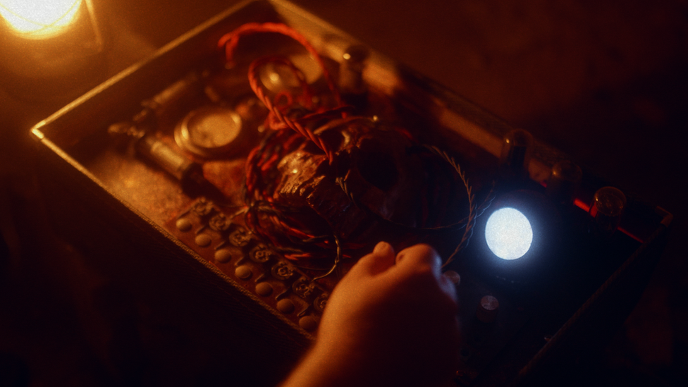 A handout photo of an old radio transmitter