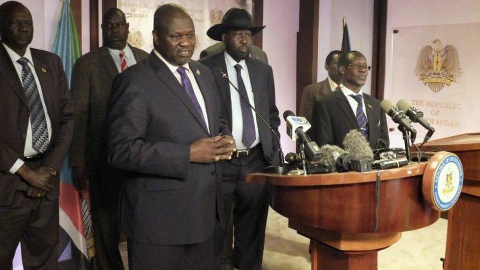 Riek Machar and Salva Kiir