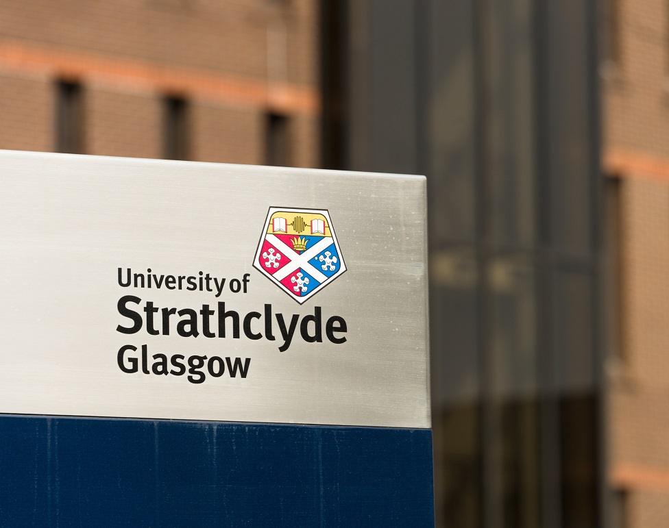 Strathclyde University sign