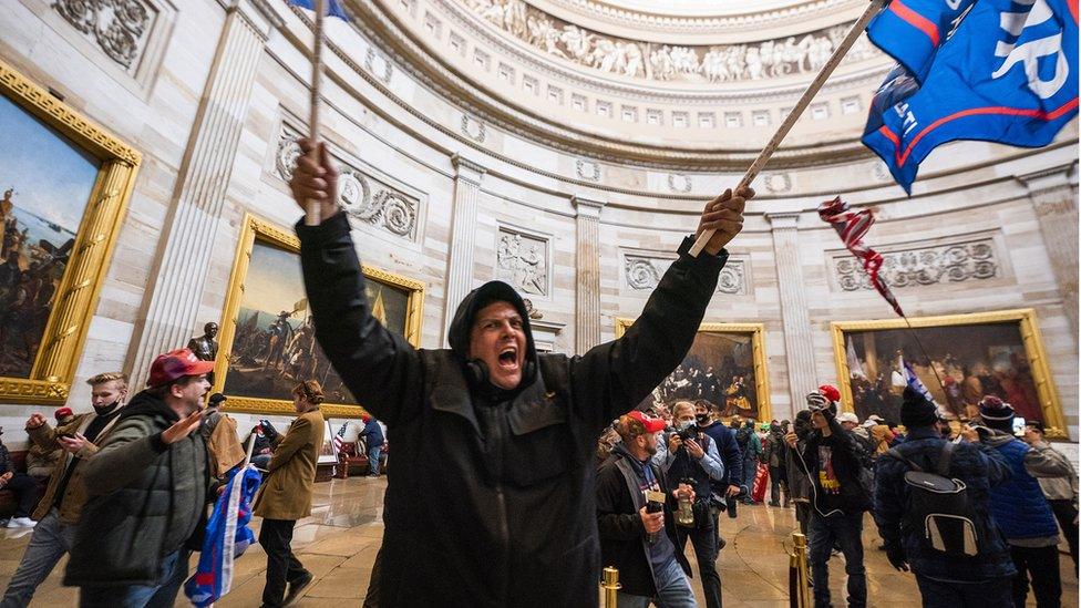 Protesters in Capitol Building