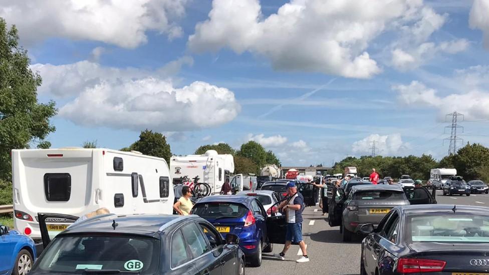 M5 Car traffic building up