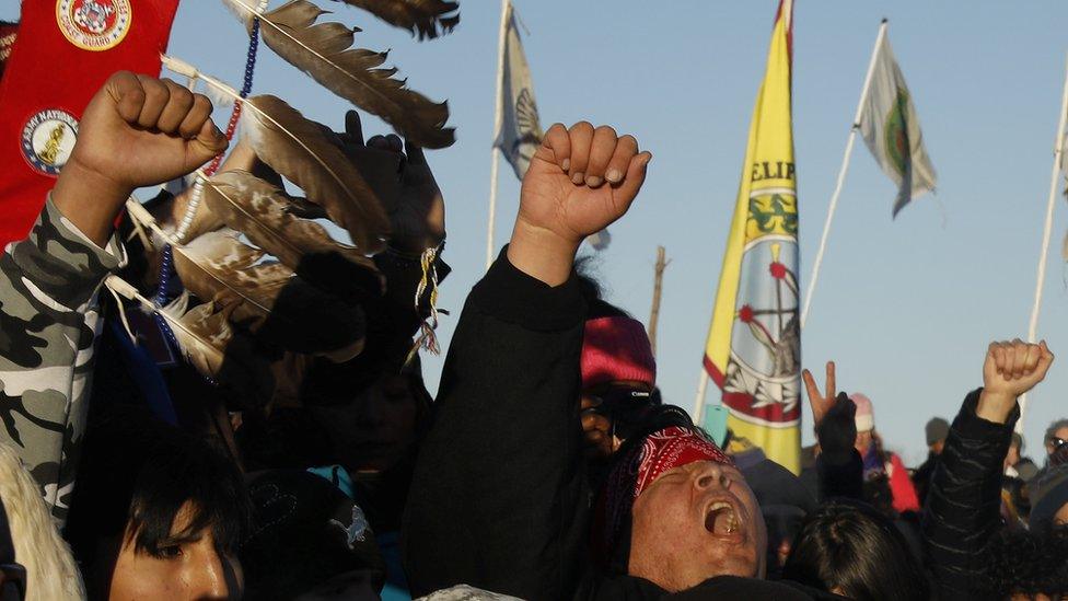 Celebrations in the protest camps.