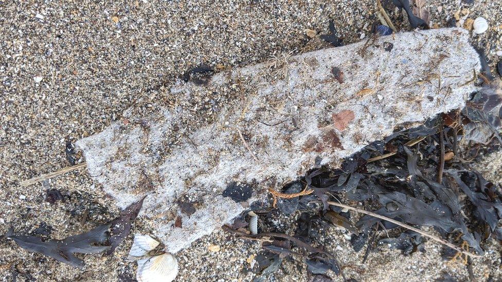 wet wipes on beach