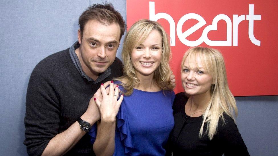 Jamie Theakston, Amanda Holden and Emma Bunton