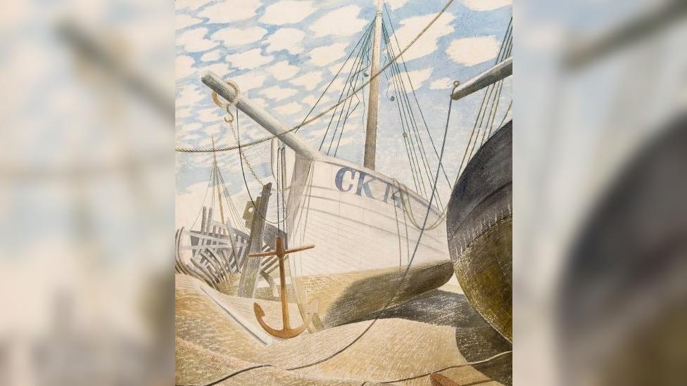 Mackerel Sky, 1938, by Eric William Ravilious (detail)