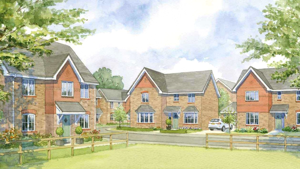 An artists impression of how the houses might look