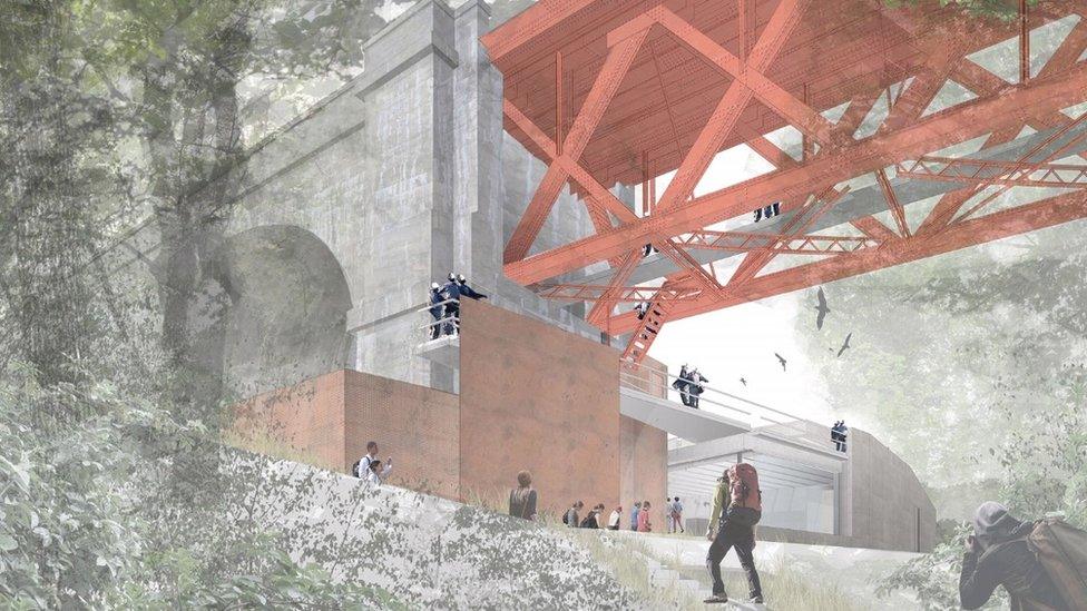 Forth Bridge artist impression