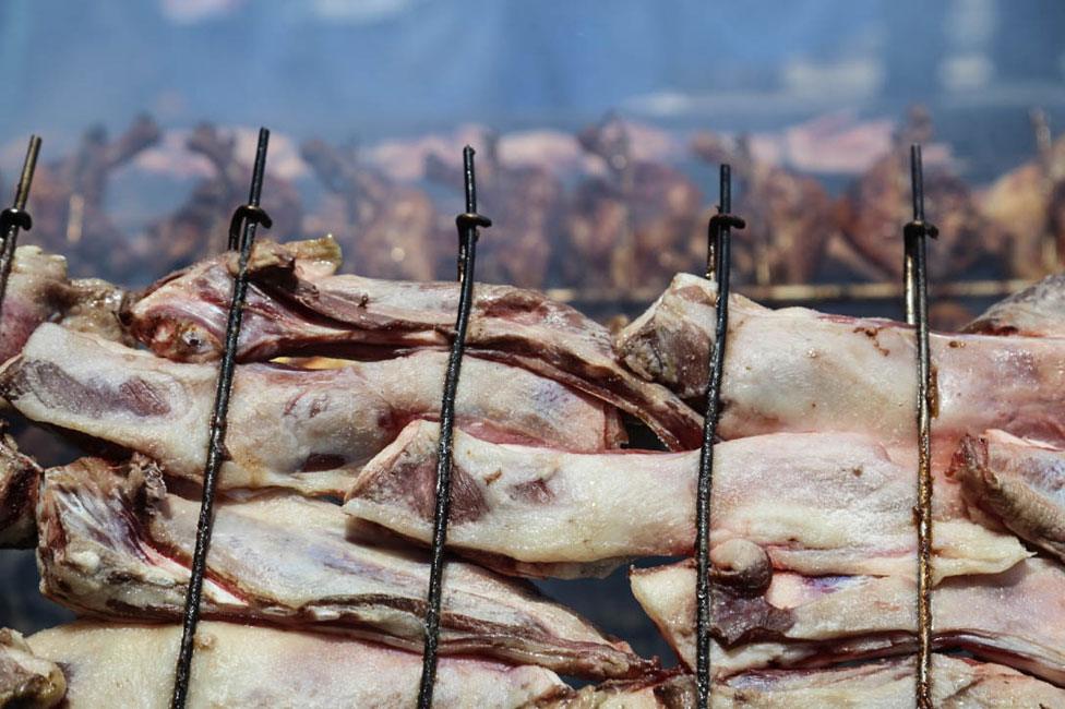 Mutton flaps ready to be roasted