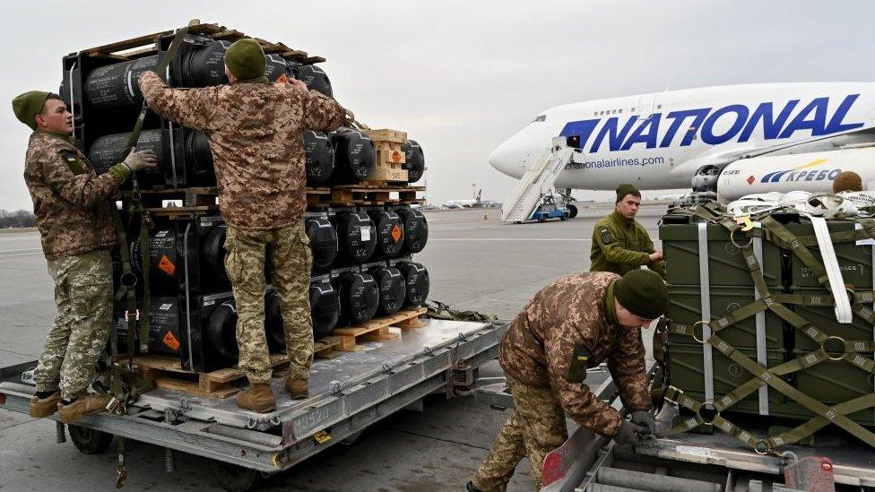 Servicemen at Kyiv airport