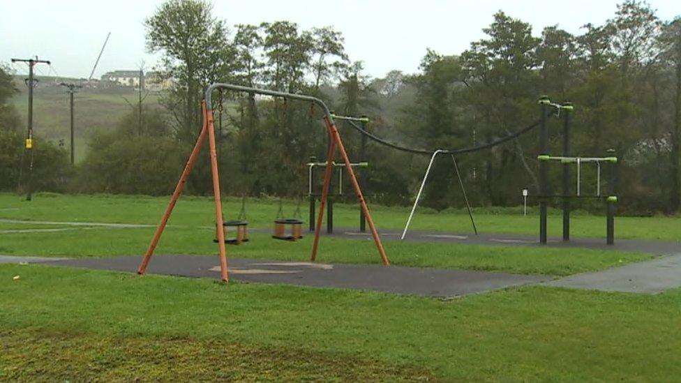 Swings in a children's park