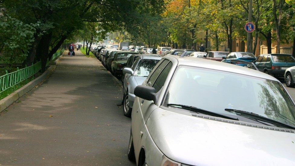 parking on pavement