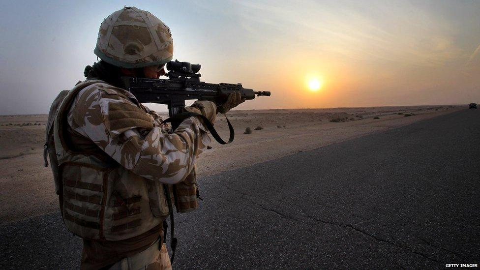 British soldier in Iraq in 2009