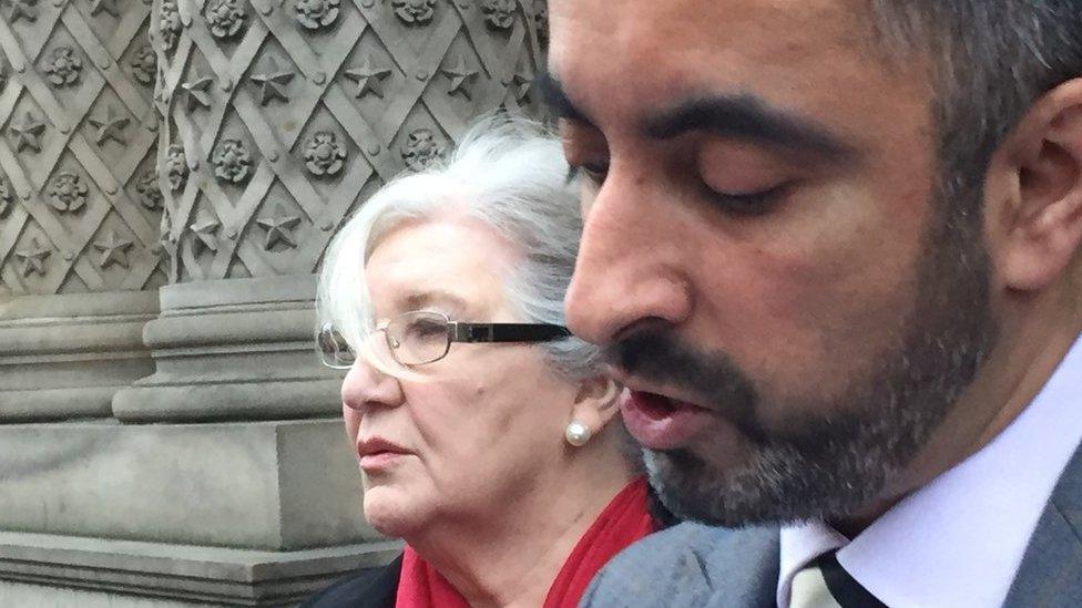 Lawyer Aamer Anwar outside Crown Office