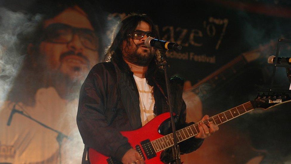 Indian musical composer and singer Pritam Chakraborty performs during an event, on November 30, 2007 in New Delhi, India. (Photo by Raj K Raj/Hindustan Times via Getty Images)