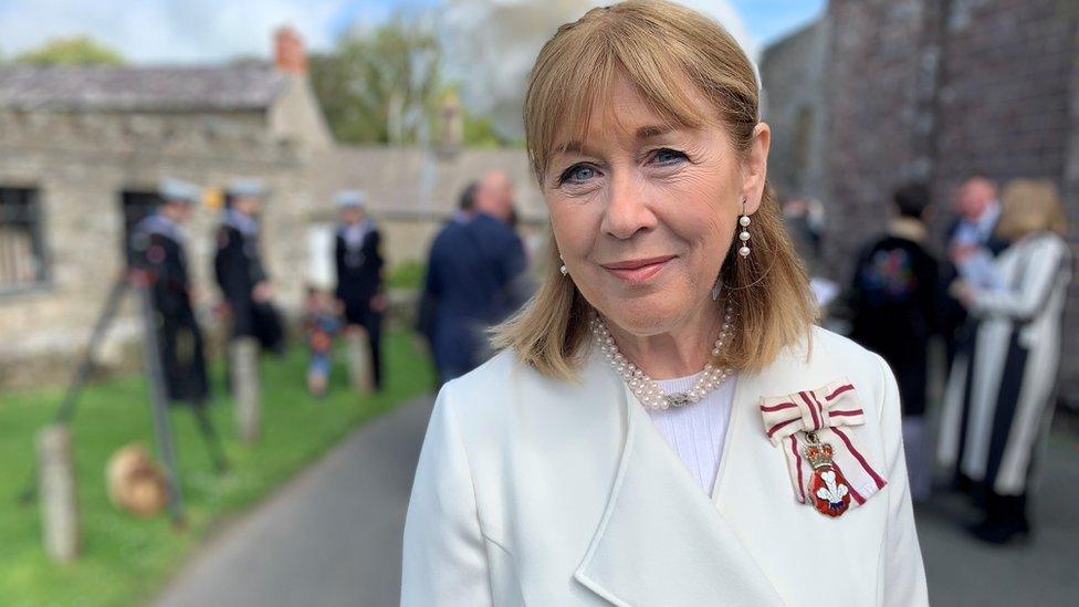 Lord-Lieutenant of Dyfed Sara Edwards at service in St Davids