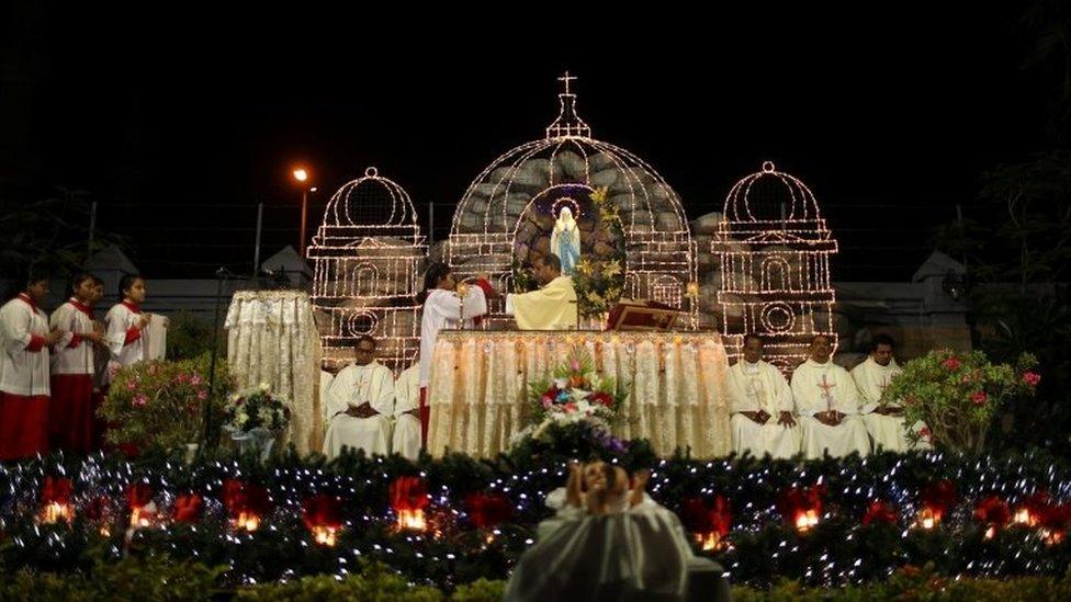 A Christian expatriate community attends a mass at Santa Maria Church in Dubai, United Arab Emirates