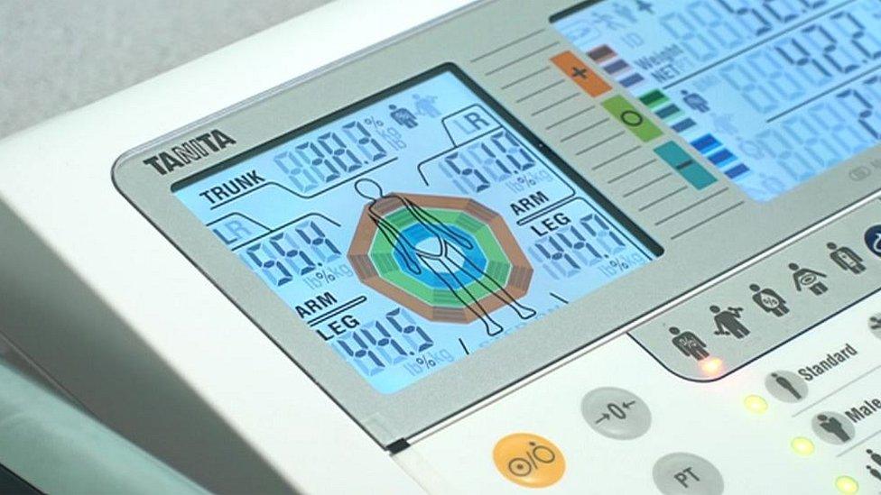 Machine measuring vital statistics