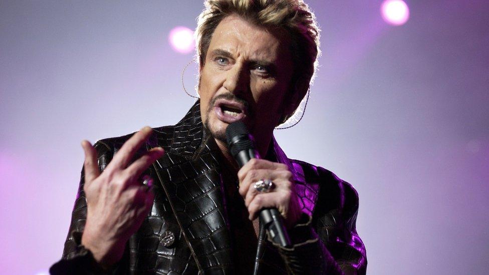 Johnny Hallyday performing in 2003