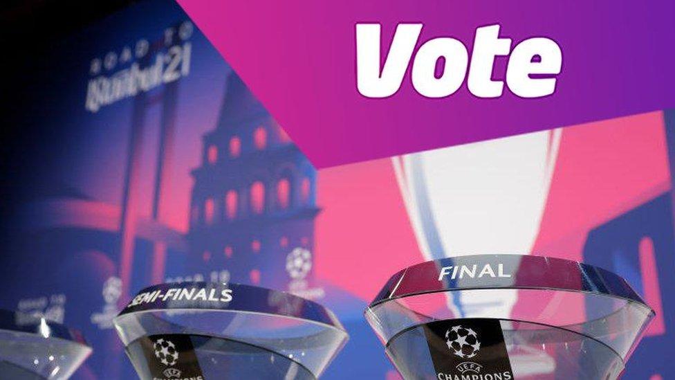 Vote gfx and Champions League trophies