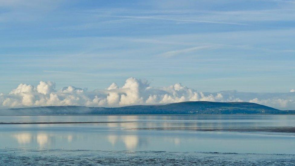 A view of low clouds over Gower.