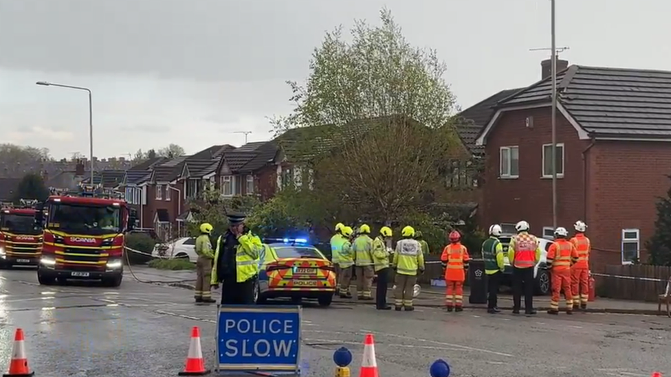 Car crash in Leicester