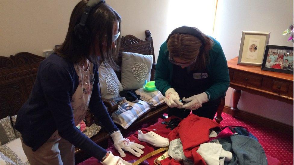 carers using dementia training kit