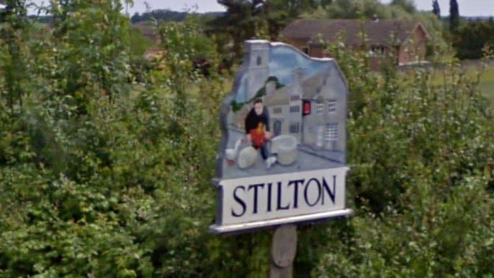 Stilton village sign