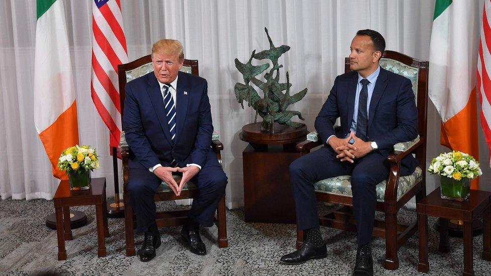 Donald Trump and Leo Varadkar spoke to media at Shannon Airport