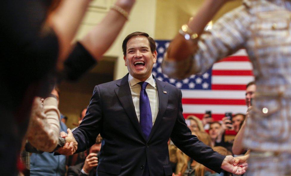 Marco Rubio at a rally