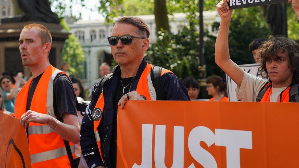 Dale Vince at a Just Stop Oil protest in June