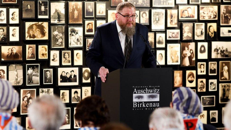 Director of the Auschwitz-Birkenau Memorial and Museum Piotr Cywinski at the site of the Auschwitz-Birkenau Nazi German concentration and extermination camp