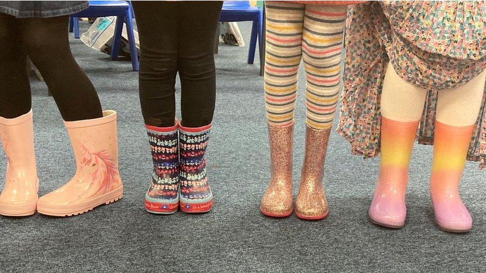 Children in wellies