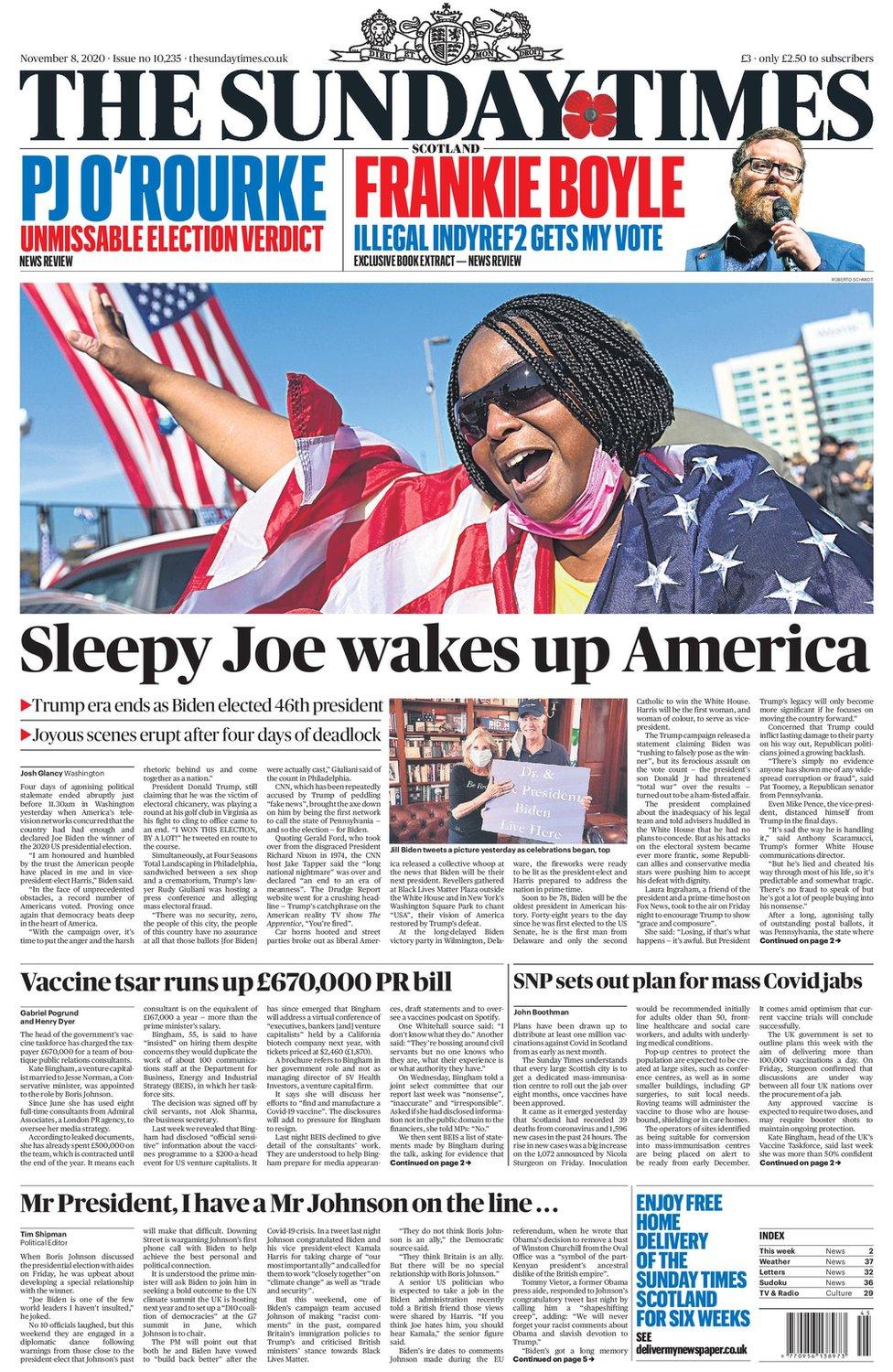 Scotland's papers: 'Trump dumped' as Biden vows to 'unite and heal
