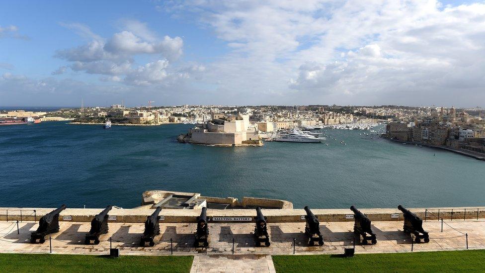 The Grand Harbour in Valletta, Malta